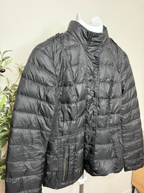 Burberry Brit Women’s Black Lightweight Duck Down Bomber Puffer Jacket - Picture 3 of 6